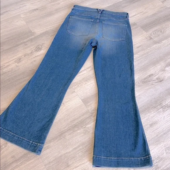 Veronica Beard Carson High-Rise Ankle Flare Denim JeansMystic Blue Wash27